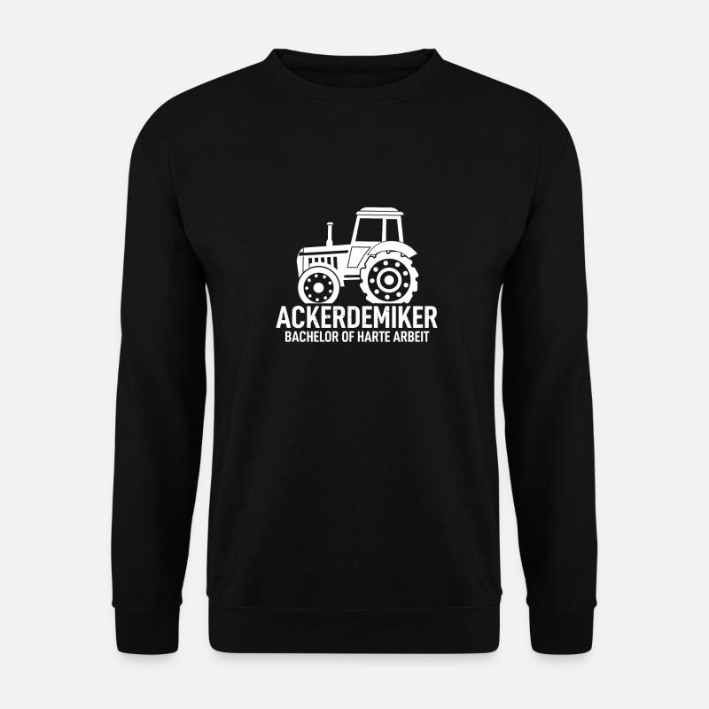 Ackerdemiker Spruch Landwirtschaft Trecker Bauer - Unisex Pullover - Schwarz
