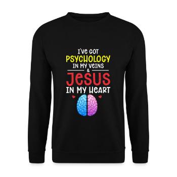 Psychology - Unisex Sweatshirt - black - Front - Alina (178cm) & Michal (187cm)