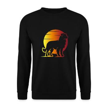 Australian Shepherd Sunrise - Unisex Pullover - Schwarz - Vorne - Alina (178cm) & Michal (187cm)