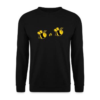 Bee a bee - Unisex Pullover - Schwarz - Vorne - Alina (178cm) & Michal (187cm)