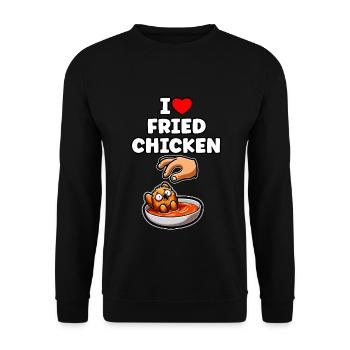 Fried Chicken Chicken Wings Chicken Gift - Unisex Sweatshirt - black - Front - Alina (178cm) & Michal (187cm)