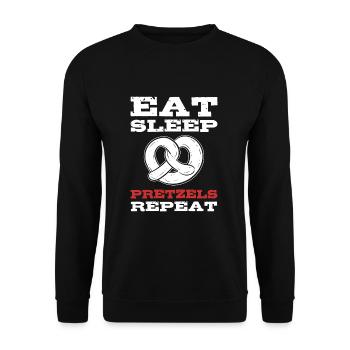 pretzel - Unisex Sweatshirt - black - Front - Alina (178cm) & Michal (187cm)