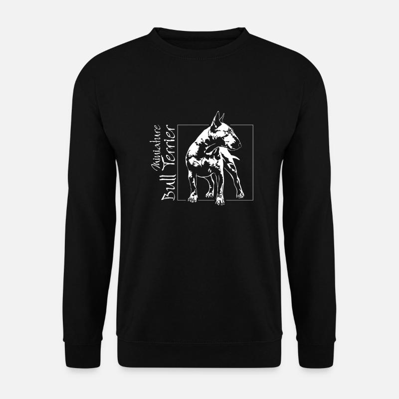 Miniature BULL TERRIER Hunde Hund Wilsigns - Unisex Pullover - Schwarz