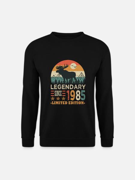 1985 legendary anniversaire Né en 1985 - Sweat-shirt Unisexe - noir
