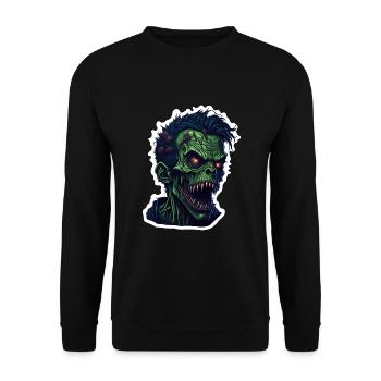 Zombie - Unisex Sweatshirt - black - Front - Alina (178cm) & Michal (187cm)