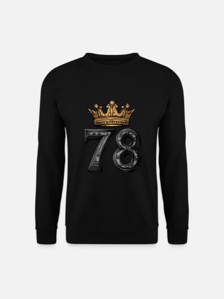 78 Number Krone - Unisex Sweatshirt - black