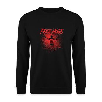 Free Hugs Halloween Horror - Unisex Sweatshirt - black - Front - Alina (178cm) & Michal (187cm)