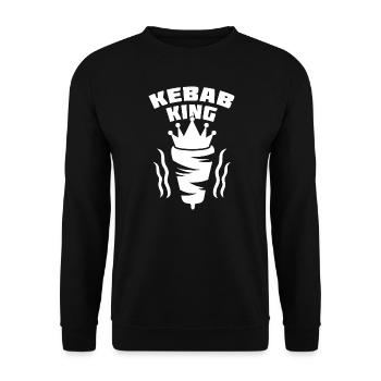 Kebab king white - Unisex Sweatshirt - black - Front - Alina (178cm) & Michal (187cm)