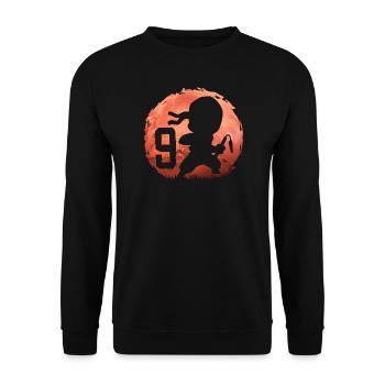 Petit Ninja 9ème Anniversaire Garçon 9 ans - Sweat-shirt Unisexe - noir - Devant - Alina (178cm) & Michal (187cm)