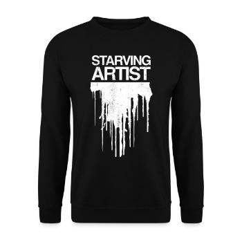 Artiste affamé - Lumineux - Sweat-shirt Unisexe - noir - Devant - Alina (178cm) & Michal (187cm)
