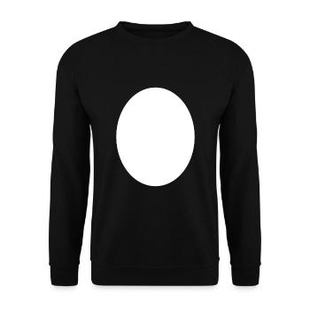 Fond oeuf blanc - Sweat-shirt Unisexe - noir - Devant - Alina (178cm) & Michal (187cm)
