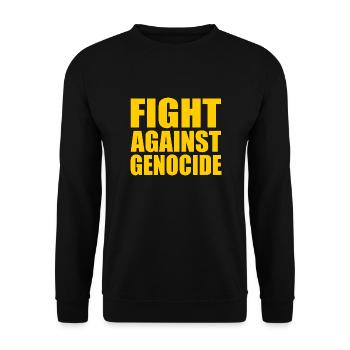 Fight against genocide - Unisex Pullover - Schwarz - Vorne - Alina (178cm) & Michal (187cm)