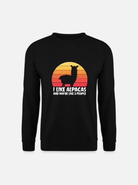 Alpaca Funny Animal Lover Alpacas - Unisex Sweatshirt - black