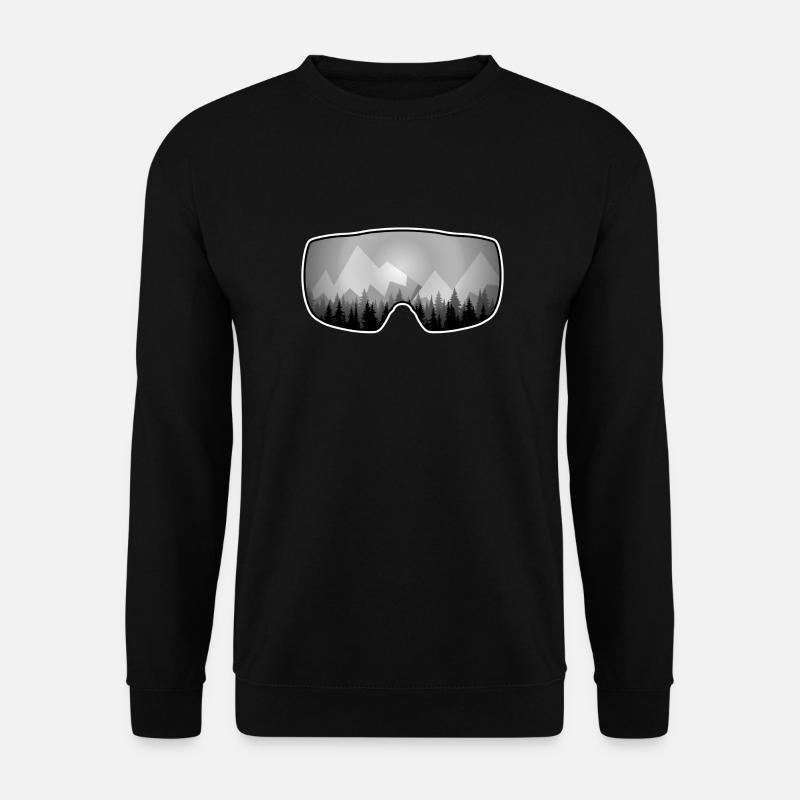 Ski und Snowboard Brille mit Panorama - Unisex Pullover - Schwarz