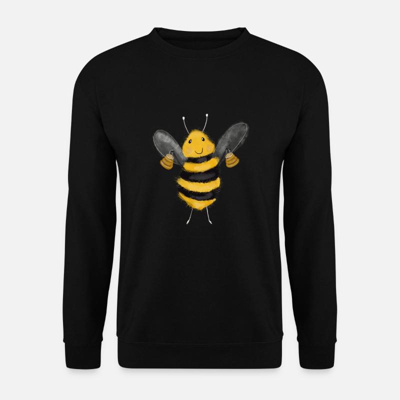 Glückliche Honig Biene - Unisex Pullover - Schwarz