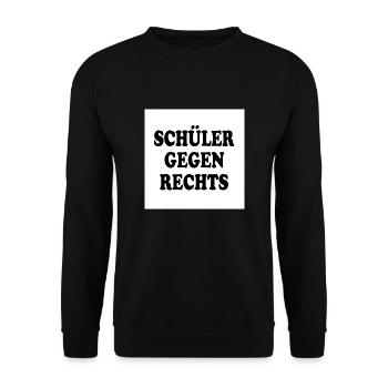 Schüler gegen rechts - Unisex Pullover - Schwarz - Vorne - Alina (178cm) & Michal (187cm)
