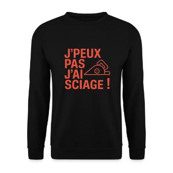J'peux Pas J'ai Sciage - Sweat-shirt Unisexe - noir - Devant - Alina (178cm) & Michal (187cm)