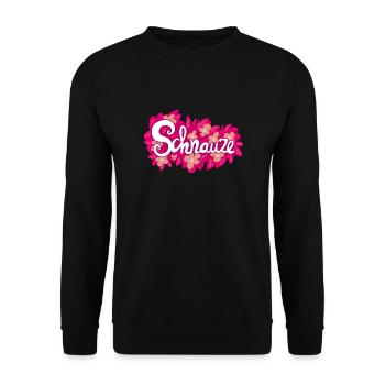 Schnauze – Spruch Shirt Geschenkidee für Impulsive - Unisex Pullover - Schwarz - Vorne - Alina (178cm) & Michal (187cm)