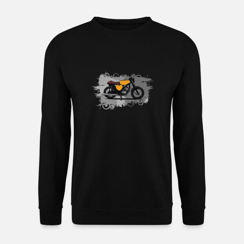 Cafe Racer (gelb) // Illustration - Unisex Pullover - Schwarz
