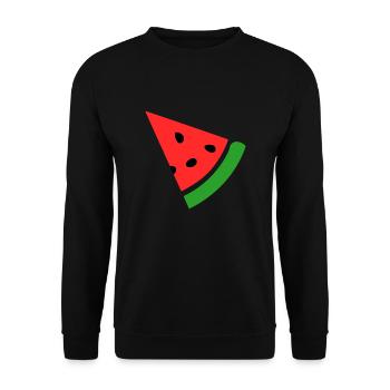 Melon pastèque - Sweat-shirt Unisexe - noir - Devant - Alina (178cm) & Michal (187cm)