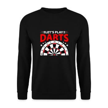 Darts Player 180 Dart - Unisex Sweatshirt - black - Front - Alina (178cm) & Michal (187cm)