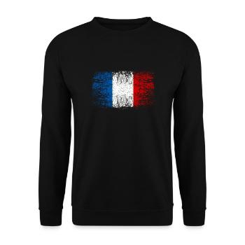 En France 002 dessins ronds - Sweat-shirt Unisexe - noir - Devant - Alina (178cm) & Michal (187cm)