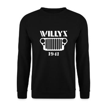 Vieille Jeep 1941 - Sweat-shirt Unisexe - noir - Devant - Alina (178cm) & Michal (187cm)