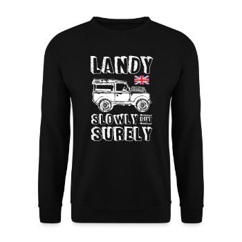 Landy lentement mais sûrement - Sweat-shirt Unisexe - noir - Devant - Alina (178cm) & Michal (187cm)