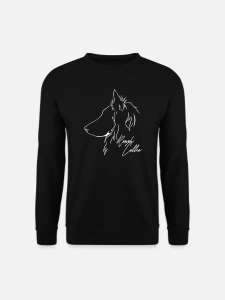 Rough Collie Profil Hunde Hund Wilsigns - Unisex Pullover - Schwarz