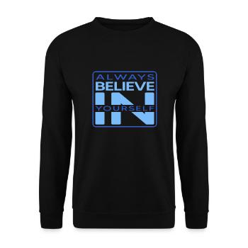 Un nageur hivernal « croit » à la motivation pour les bains de glace » - Sweat-shirt Unisexe - noir - Devant - Alina (178cm) & Michal (187cm)
