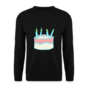 Anniversaire - gâteaux - cadeau - Sweat-shirt Unisexe - noir - Devant - Alina (178cm) & Michal (187cm)