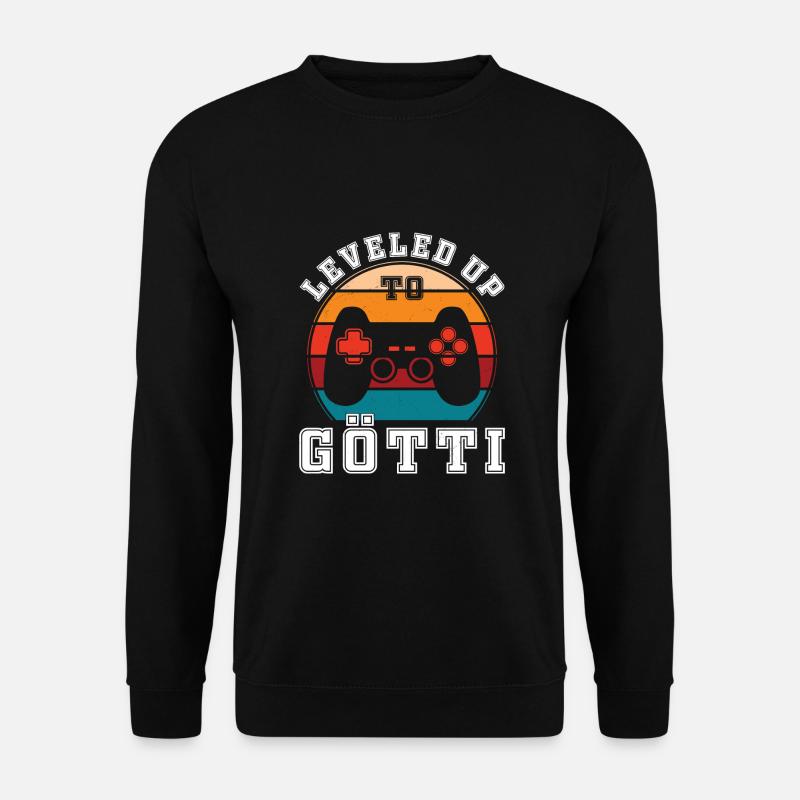 Leveled Up To Götti - Unisex Pullover - Schwarz