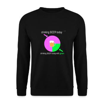 I drink beer today - I think - Unisex Sweatshirt - black - Front - Alina (178cm) & Michal (187cm)