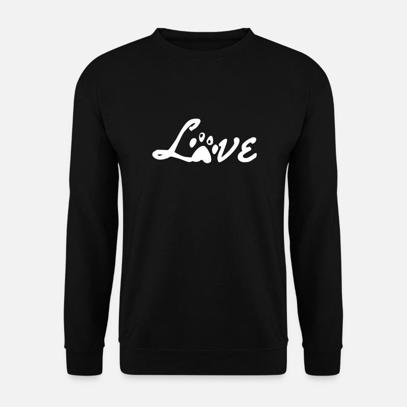 Love Pfote - Liebe - Unisex Pullover - Schwarz