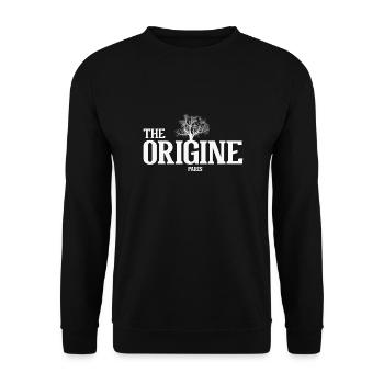 the origines paris white - Sweat-shirt Unisexe - noir - Devant - Alina (178cm) & Michal (187cm)