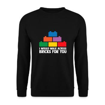 Brick Builder Brick Building Master Builder - Unisex Sweatshirt - black - Front - Alina (178cm) & Michal (187cm)