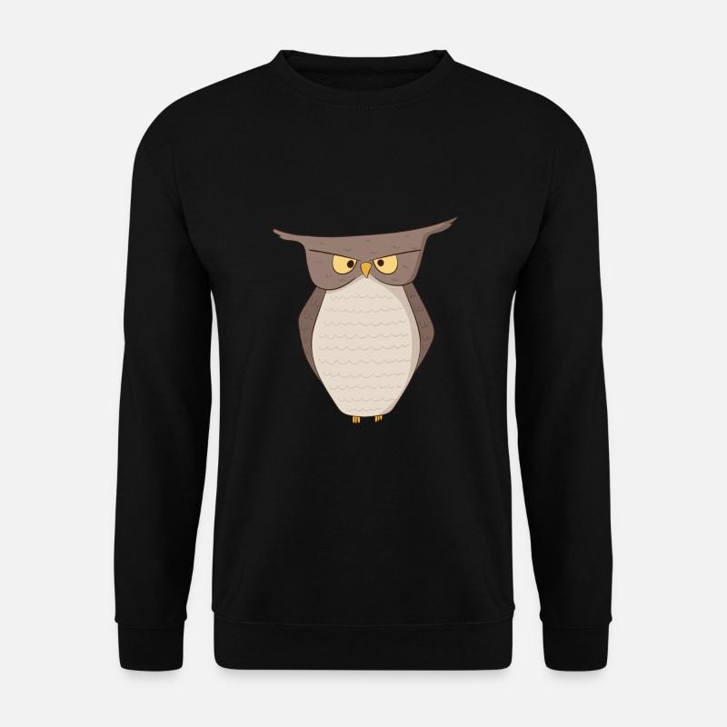 Eule Nachtschwärmer - Unisex Pullover - Schwarz