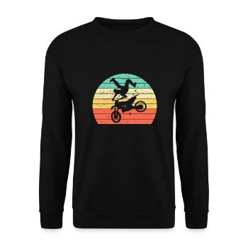 Motocross MX Supercross Enduro Dirt Bike - Sweat-shirt Unisexe - noir - Devant - Alina (178cm) & Michal (187cm)
