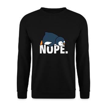 Penguin - Unisex Sweatshirt - black - Front - Alina (178cm) & Michal (187cm)