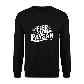 Peasant and proud - Unisex Sweatshirt - black - Front - Alina (178cm) & Michal (187cm)