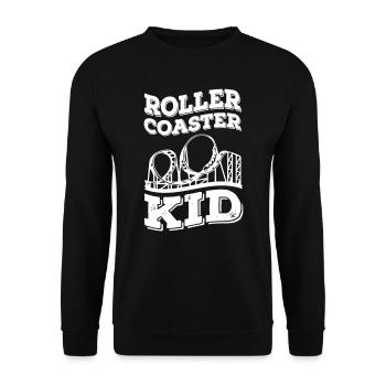 Roller Coaster Kids - Unisex Pullover - Schwarz - Vorne - Alina (178cm) & Michal (187cm)