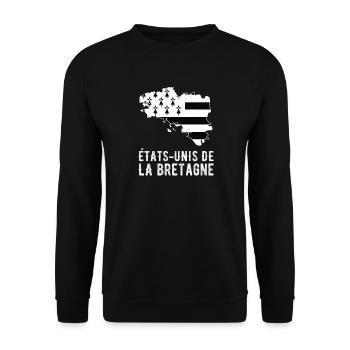 United States of Brittany Breton Pride Gift - Unisex Sweatshirt - black - Front - Alina (178cm) & Michal (187cm)