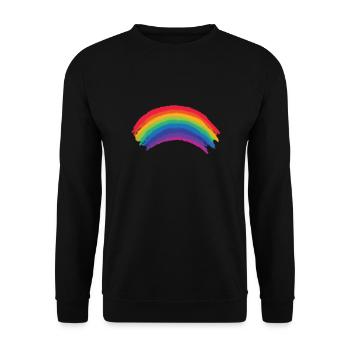 Awesome Rainbow Flag, LGBTQ Gay Lesbian Pride Gift - Unisex Sweatshirt - black - Front - Alina (178cm) & Michal (187cm)