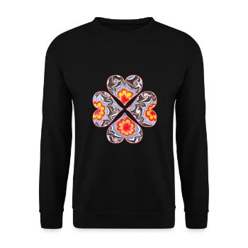 Trèfle 4 Coeurs E 33 - Sweat-shirt Unisexe - noir - Devant - Alina (178cm) & Michal (187cm)