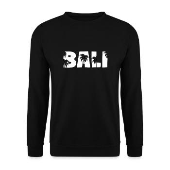 Bali Palmen - Unisex Pullover - Schwarz - Vorne - Alina (178cm) & Michal (187cm)