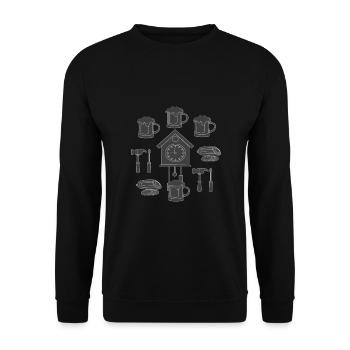 good day - Unisex Pullover - Schwarz - Vorne - Alina (178cm) & Michal (187cm)