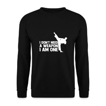 Taekwondo - Unisex Sweatshirt - black - Front - Alina (178cm) & Michal (187cm)