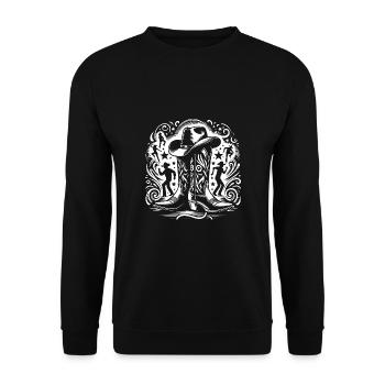 Line Dancing Country Dance - Line Dance Tanzen - Unisex Sweatshirt - black - Front - Alina (178cm) & Michal (187cm)