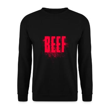 bœuf - Sweat-shirt Unisexe - noir - Devant - Alina (178cm) & Michal (187cm)