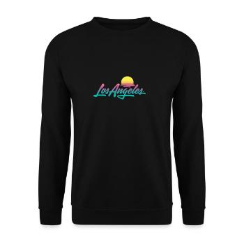 Los Angeles - Unisex Pullover - Schwarz - Vorne - Alina (178cm) & Michal (187cm)